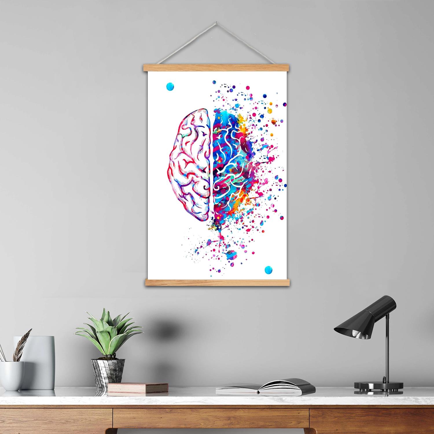 brain Framed Wall Painting Can - огляд і ціна Art Print Framed