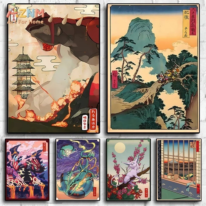 AZNM Ukiyo-e Style Pokemon Gro - огляд і ціна Anime Merchandise Posters