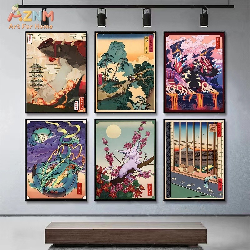 AZNM Ukiyo-e Style Pokemon Gro - огляд і ціна Anime Merchandise Posters