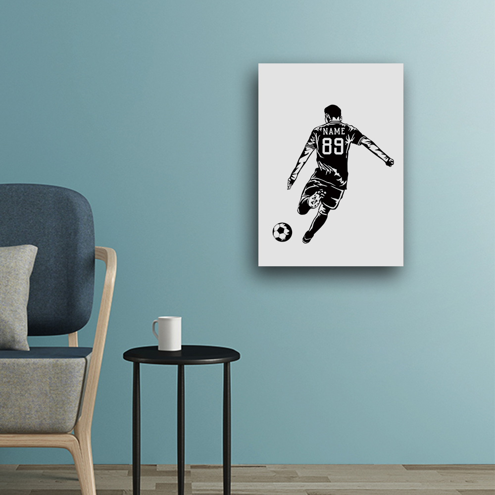 1PC Football Player Customizab - огляд і ціна Art Print Framed